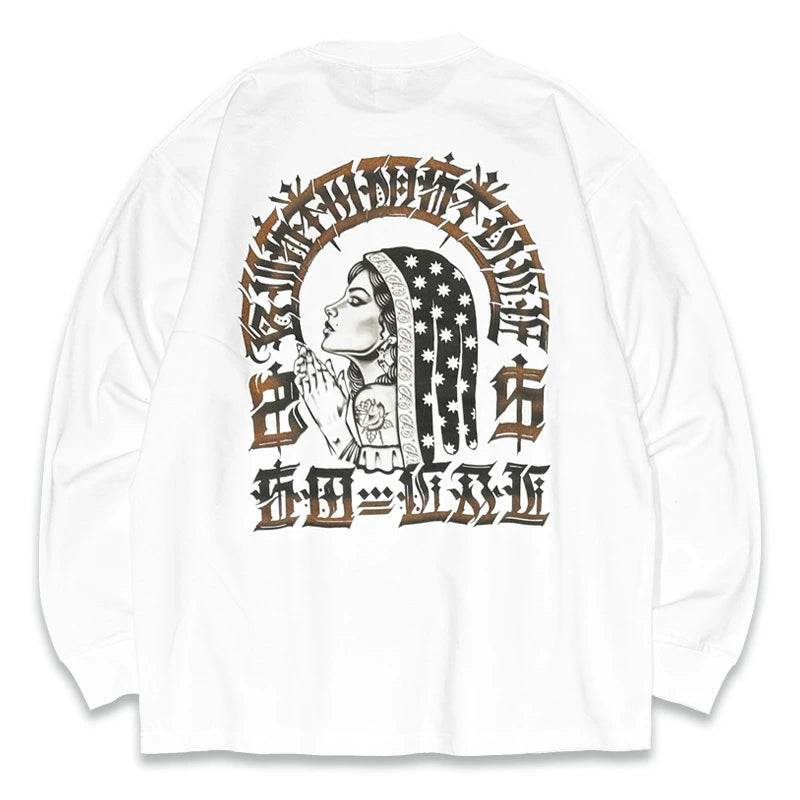 KUSTOMSTYLE KSTL2601 -036 SIDE FACE- 9.1oz HEAVYWEIGHT LONG SLEEVE T-SHIRTS