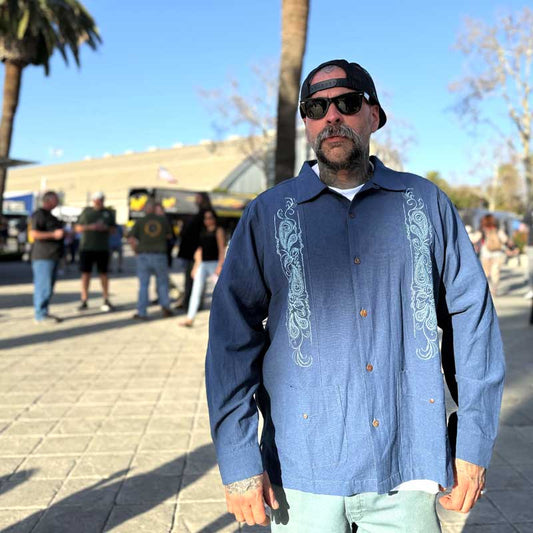 KUSTOMSTYLE KSLS2107 -LONGROOF- GUAYABERA LONG SLEEVE SHIRTS