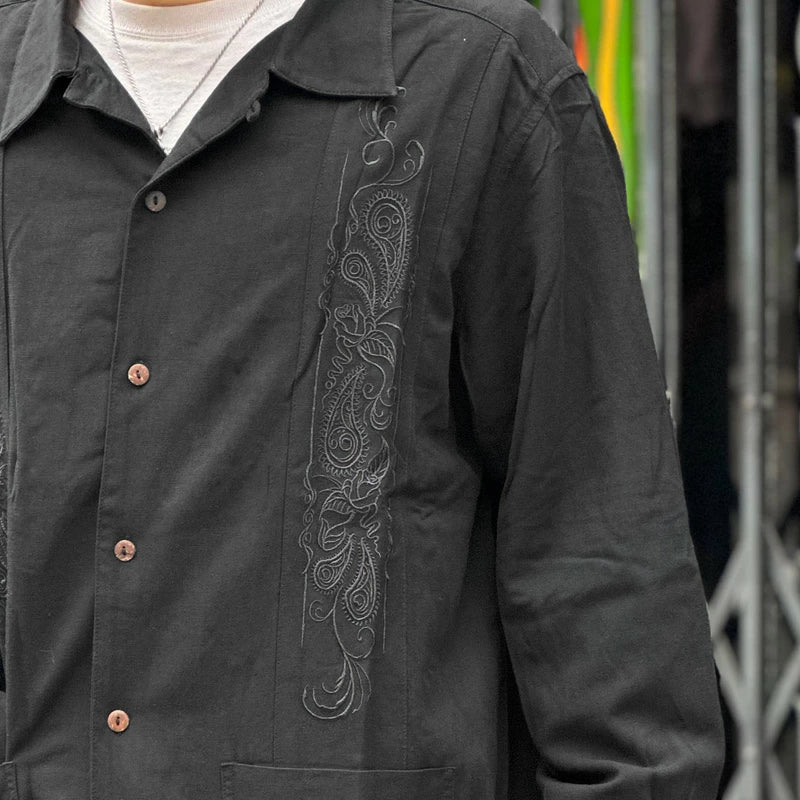 KUSTOMSTYLE KSLS2107 -LONGROOF- GUAYABERA LONG SLEEVE SHIRTS