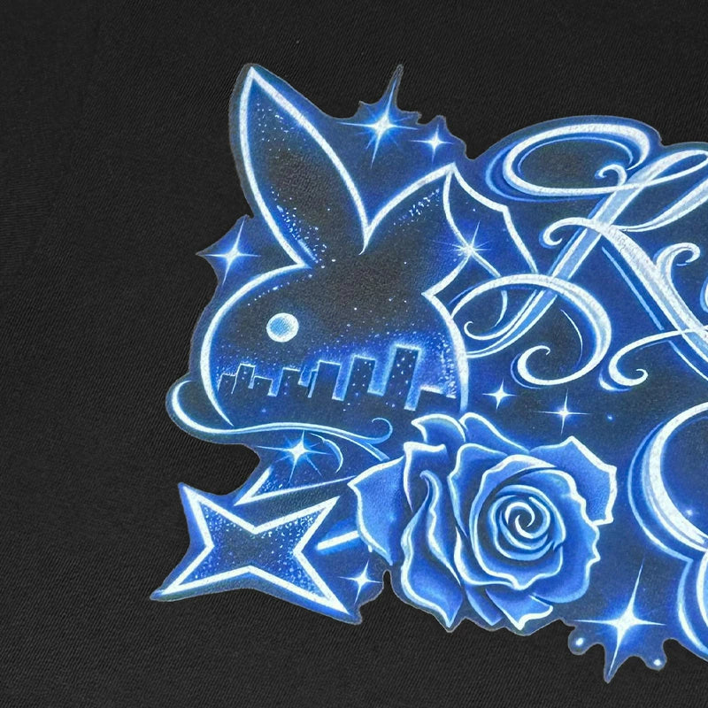 KUSTOMSTYLE KST2605BK -NEON BUNNY- Tshirts