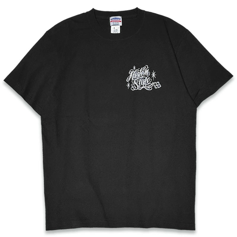 KUSTOMSTYLE KST2606BK -SKULL ROSE PRAYING HANDS- TSHIRTS