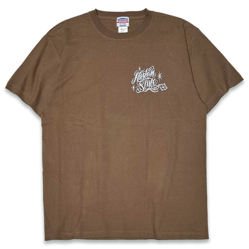 KUSTOMSTYLE KST2606BK -SKULL ROSE PRAYING HANDS- TSHIRTS