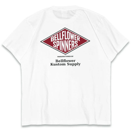 BELLFLOWER by KUSTOMSTYLE BFT2605WH -SPINNERS- TSHIRTS