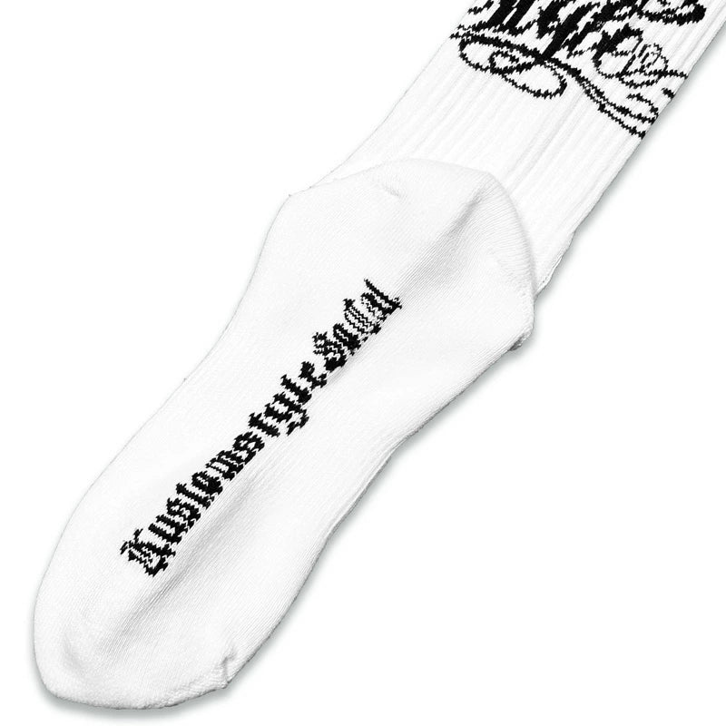 KUSTOMSTYLE KSSOX-024WH -NORM LOGO- CREW SOCKS