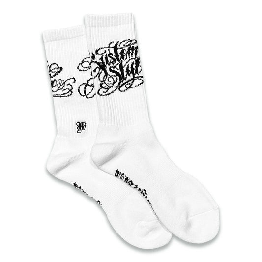 KUSTOMSTYLE KSSOX-024WH -NORM LOGO- CREW SOCKS