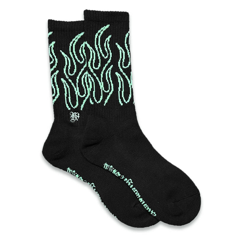 KUSTOMSTYLE KSSOX-023 -FLAMES- CREW SOCKS