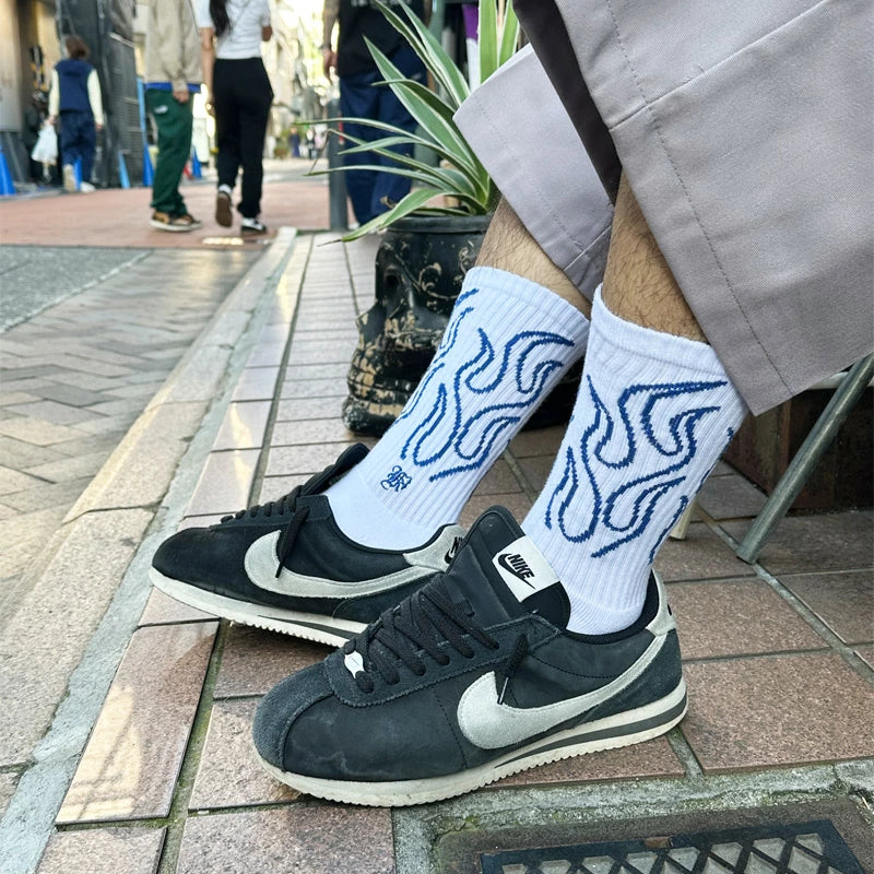 KUSTOMSTYLE KSSOX-023 -FLAMES- CREW SOCKS