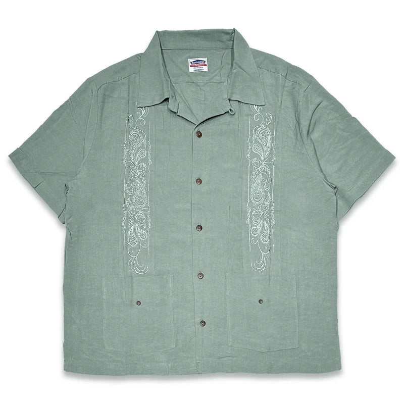 KUSTOMSTYLE KSSS2107 -LONGROOF- GUAYABERA SHORT SLEEVE SHIRTS