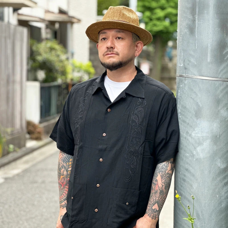 KUSTOMSTYLE KSSS2107 -LONGROOF- GUAYABERA SHORT SLEEVE SHIRTS
