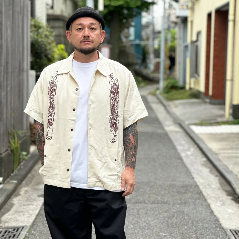 KUSTOMSTYLE KSSS2107 -LONGROOF- GUAYABERA SHORT SLEEVE SHIRTS