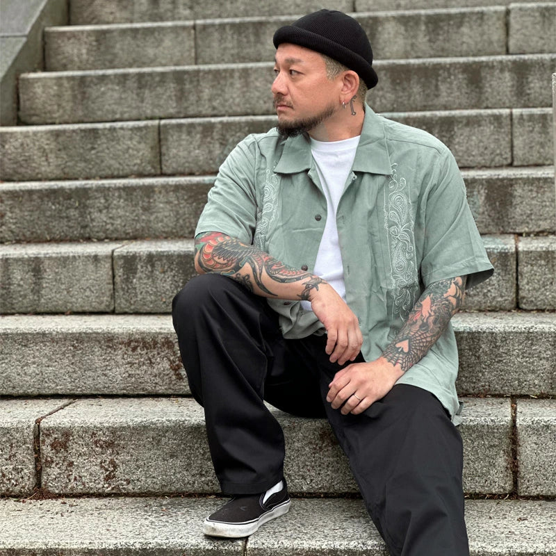KUSTOMSTYLE KSSS2107 -LONGROOF- GUAYABERA SHORT SLEEVE SHIRTS