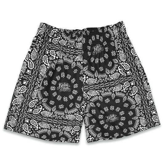 KUSTOMSTYLE  KSSP2608BK -NORM BANDANA- BOARD SHORTS