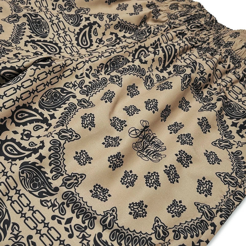 KUSTOMSTYLE  KSSP2608BK -NORM BANDANA- BOARD SHORTS