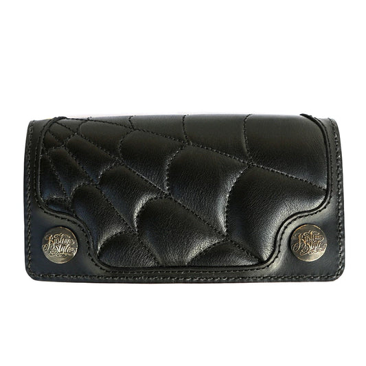 KUSTOMSTYLE  LEATHER WALLET "TYPE3" SPIDER WEB STITCH LONG WALLET