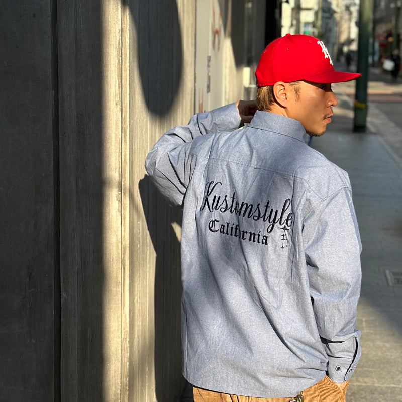 KUSTOMSTYLE KSLS2431CH "STARLITE" LONG SLEEVE WORK SHIRTS CHAMBRAY