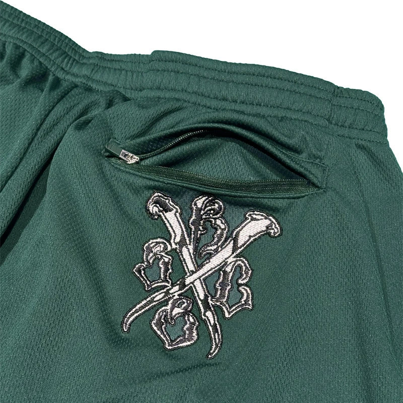 KUSTOMSTYLE  KSSP2508GR "GARDEN GROVE" MESH SHORTS JERSEY COLOR: GREEN