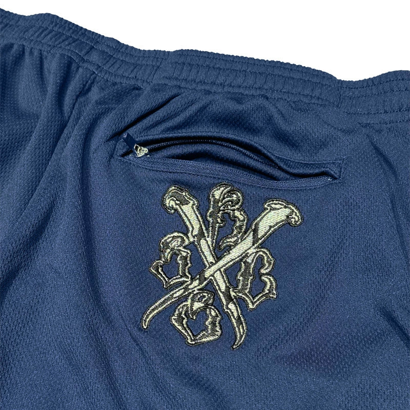 KUSTOMSTYLE  KSSP2508BK "GARDEN GROVE" MESH SHORTS JERSEY COLOR: NAVY