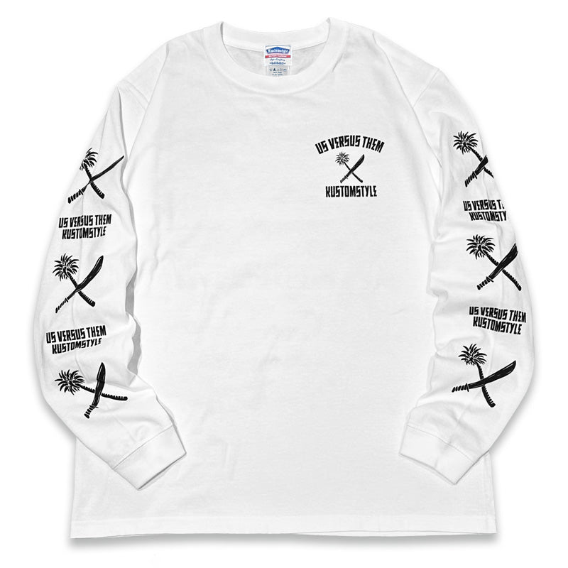 KUSTOMSTYLE  x US VERSUS THEM  KSUVT010LTWH LONG SLEVE T-SHIRTS