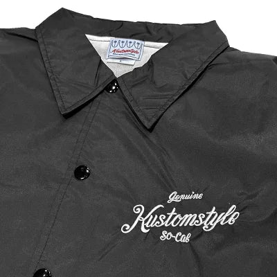 "GENUINE KUSTOMSTYLE" NYLON COACH JACKET BLACK