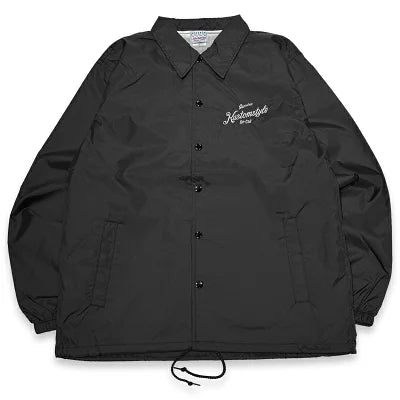 "GENUINE KUSTOMSTYLE" NYLON COACH JACKET BLACK