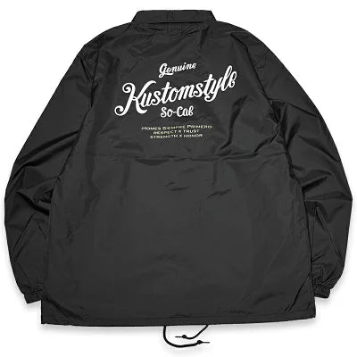 "GENUINE KUSTOMSTYLE" NYLON COACH JACKET BLACK